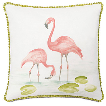 Hand-painted flamingos