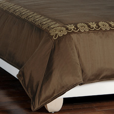 ANTHEMION BROWN/GOLD DUVET COVER