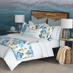 Aoki - bolster, exotic, boho, bohemian, watercolor, painterly, ikat, tyedye, coastal, global, tribal, tropical, ethnic, urban, modern, contemporary, clean, minimal, pattern, accent, blue, yellow, faded, weatehred, tassel, mitered, trim, duvet cover, comforter, blanket, bed set, bedding, bedding collection, luxury, high-end, high-quality, expensive, sham, pillow, decorative pillow, accent pillow, throw pillow, curtains, draperies, button tufted, round, bed scarf, patterned