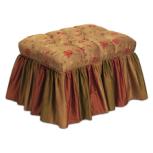 NOSTALGIA TUFTED OTTOMAN W/SKIRT