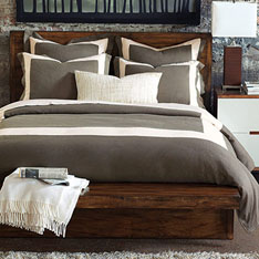 Breeze Mitered Linen - Clay / Pearl