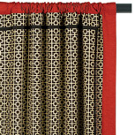 SHOJI BLACK CURTAIN PANEL LEFT