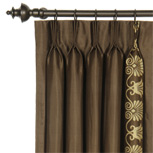 ANTHEMION BROWN/GOLD CURTAIN PANEL