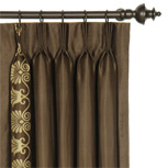 ANTHEMION BROWN/GOLD CURTAIN PANEL