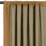 BREEZE OLIVE CURTAIN PANEL RIGHT