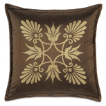 ANTHEMION BROWN/GOLD DEC PILLOW A