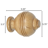 GEMELINA WHEAT SPHERE FINIAL