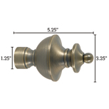 METALLIQUE BRASS TURRET FINIAL