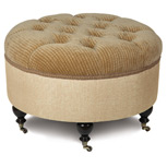 MORENO TOPAZ ROUND OTTOMAN