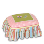 EMBROIDERED PAIGE FOOTSTOOL