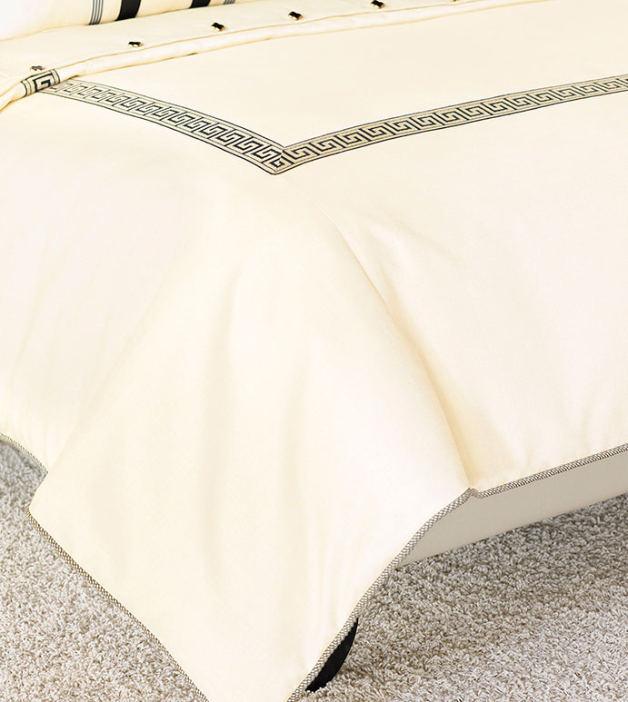 Luxury Bedding by Eastern Accents FOLLY PARCHMENT DUVET COVER