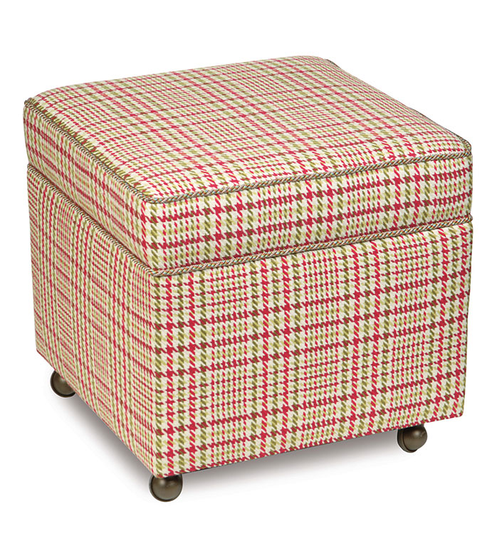 BLIGHT ROSE STORAGE BOXED OTTOMAN