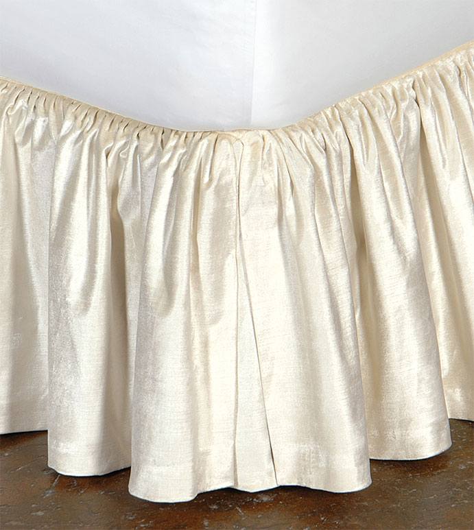 Luxury Bedding by Eastern Accents LUCERNE IVORY SKIRT RUFFLED
