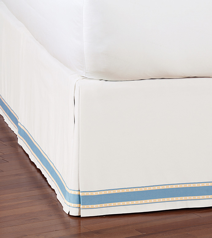 Luxury Bedding by Eastern Accents ELI WHITE SKIRT