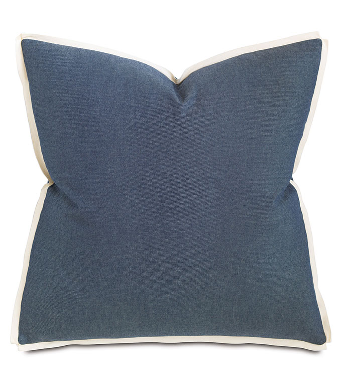Strauss Denim Euro Sham Thom Filicia Luxury Bedding by Eastern Accents