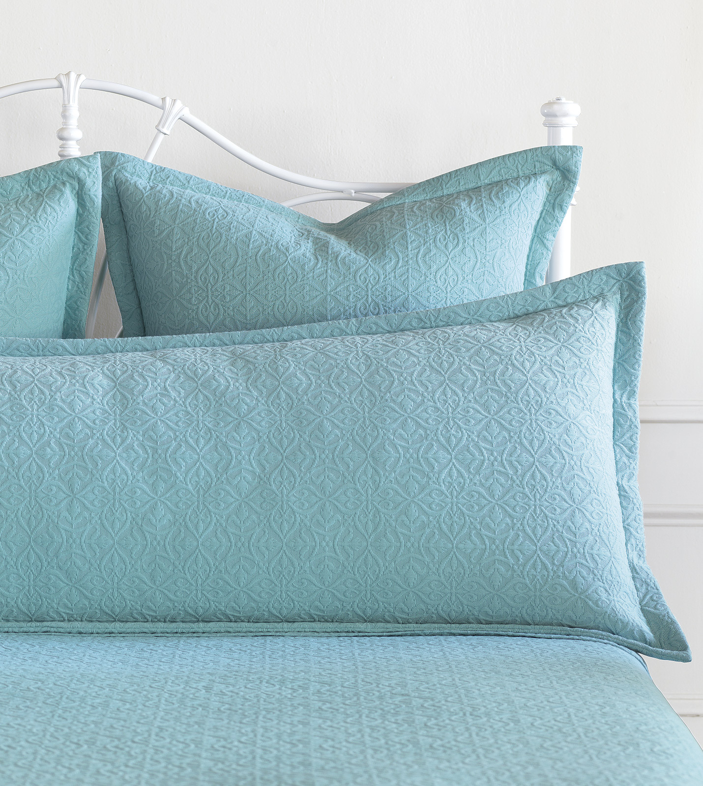 Luxury Bedding by Eastern Accents Mea Aqua Euro Sham