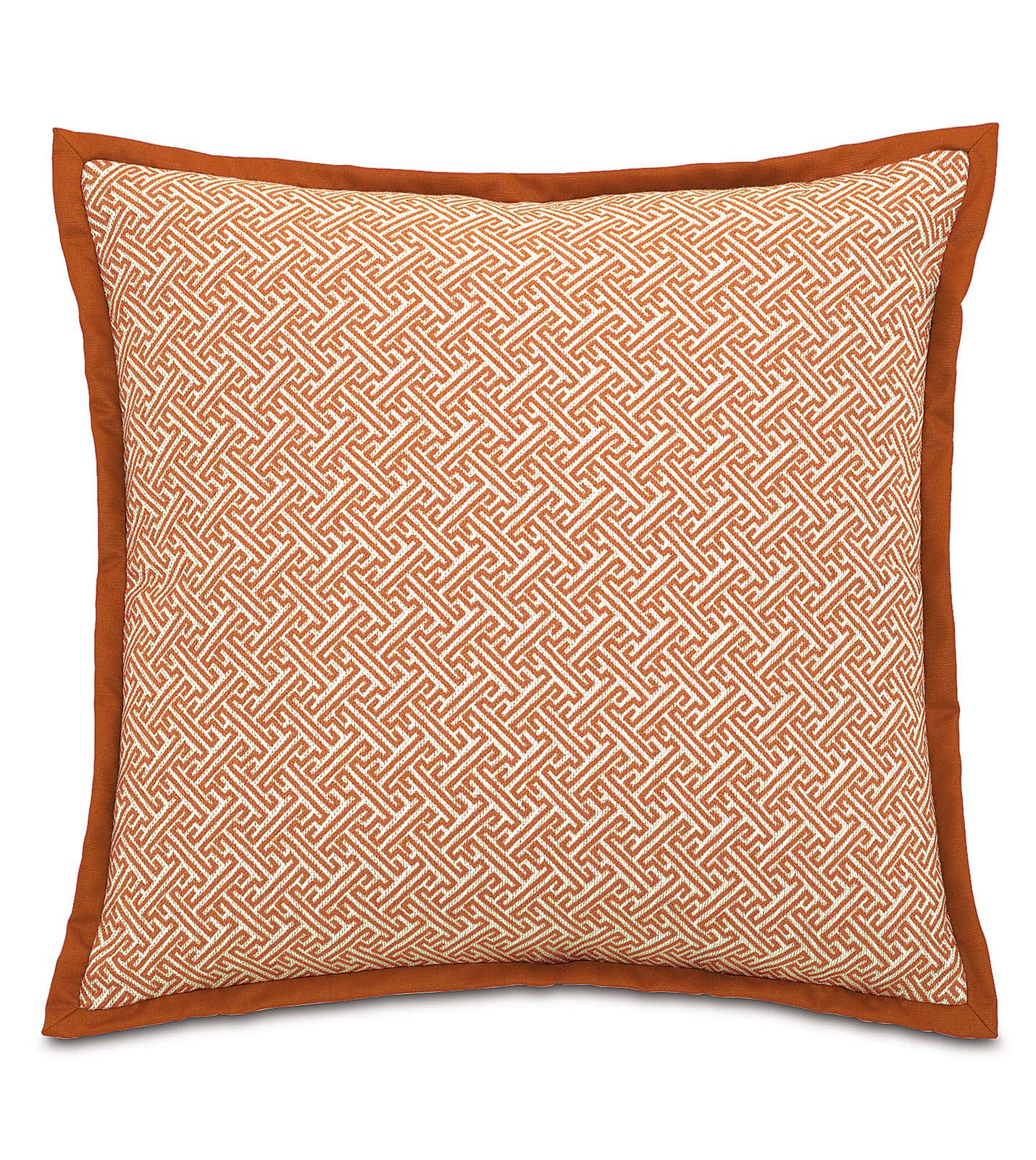Luxury Bedding by Eastern Accents Ingalls Orange Euro Sham