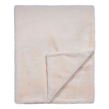 FUR IVORY THROW