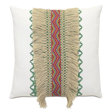 RAINBOW FRINGE DECORATIVE PILLOW