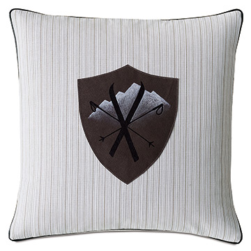 Ski Badge Decorative Pillow