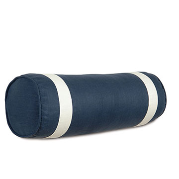 Indigo/Shell Border Bolster