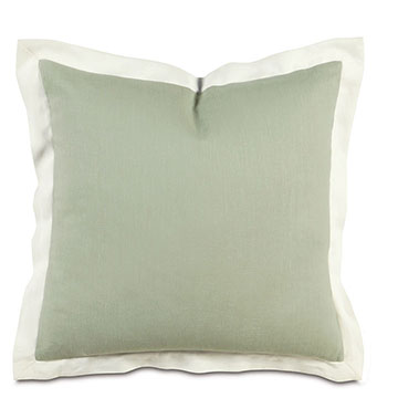 Mint/Shell Flange Euro Sham