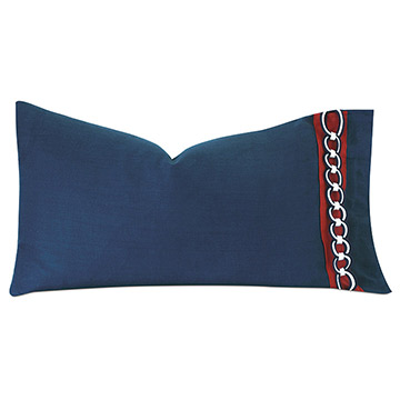 Newport Border King Sham in Indigo