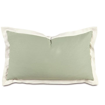 Mint/Shell Flange King Sham