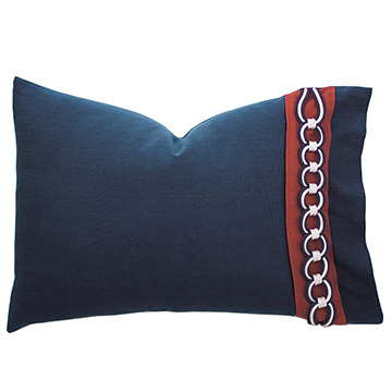 Newport Border Standard Sham in Indigo