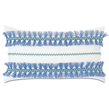 CASTAWAY TRIM APPLICATION DECORATIVE PILLOW