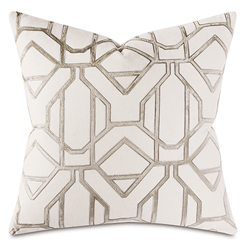Clara Velvet Decorative Pillow in Champagne