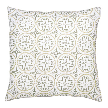 Lightcap Medallion Decorative Pillow in Oatmeal