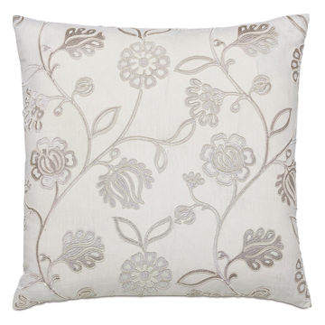 Clarion Silver Decorative Pillow