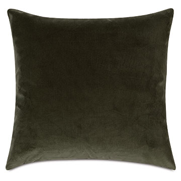 Uma Velvet Decorative Pillow in Olive