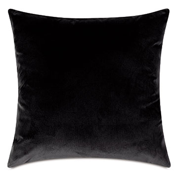 Uma Velvet Decorative Pillow in Charcoal