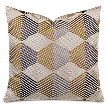 Etude Zig Zag Decorative Pillow in Mustard