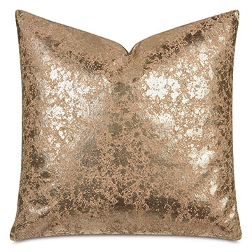 Sessile Metallic Decorative Pillow in Copper