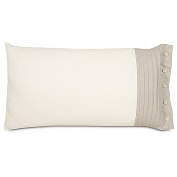 Maritime Pleated Right King Sham in Ivory