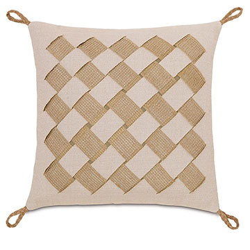 Square Medium Tropical Cabana Beige Accent Pillows Eastern Accents