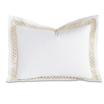 JULIET WHITE/IVORY STANDARD SHAM
