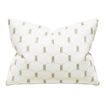 Filmore Embroidered Standard Sham in Ivory
