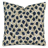 OCELOT DECORATIVE PILLOW IN NAVY