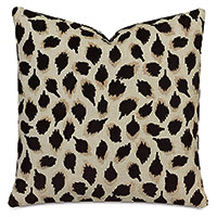 OCELOT DECORATIVE PILLOW IN BLACK