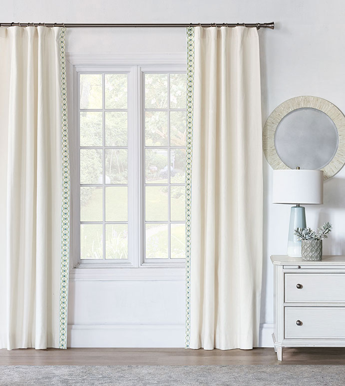 Filly White Curtain Panel Right Eastern Accents