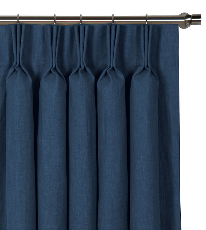 indigo curtain material