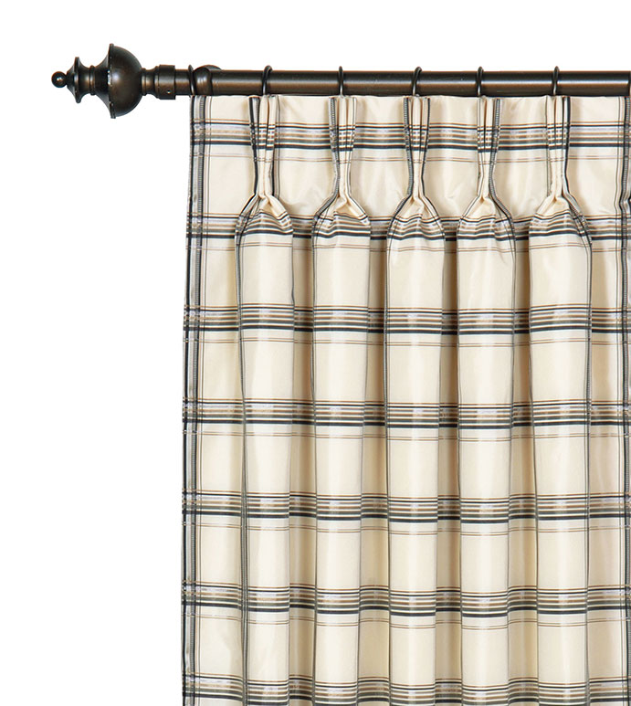Beckett Ink Curtain Panel Eastern Accents