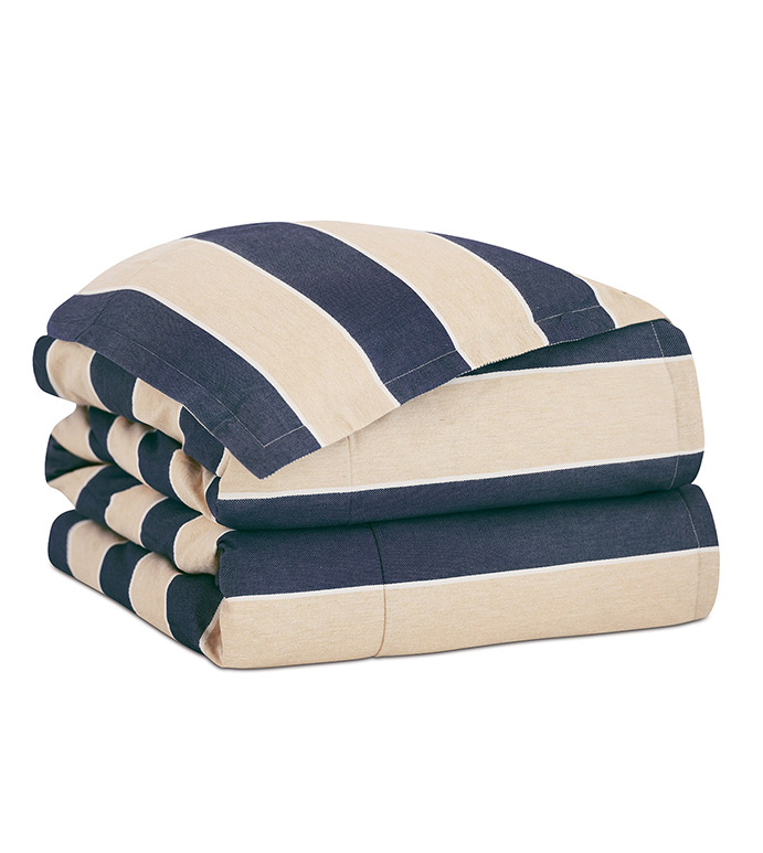 Abbot Indigo Duvet Cover Eastern Accents