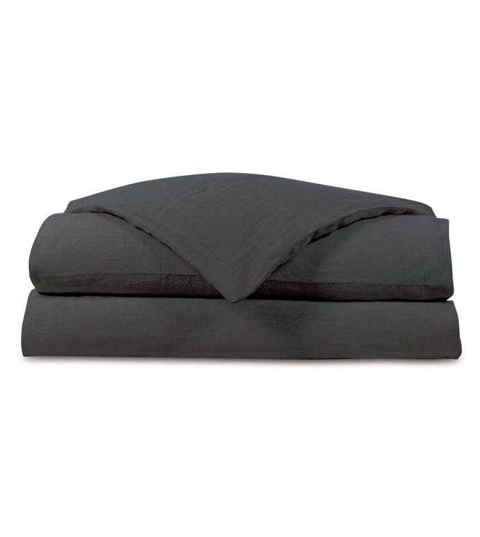 Shiloh Charcoal Duvet Cover Eastern Accents