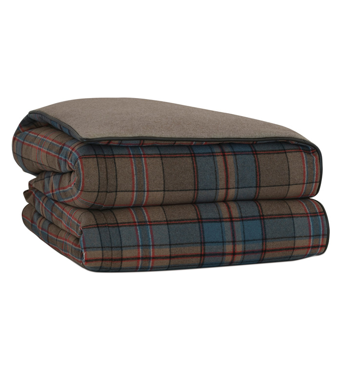 Rudy Wool Plaid Duvet Cover Eastern Accents