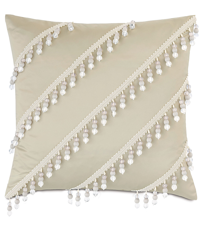 Jolene Beaded Decorative Pillow Eastern Accents